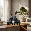 The Serene Guardians: Sculptural Elephant Pair