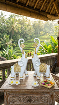 The Serene Guardians: Sculptural Elephant Pair